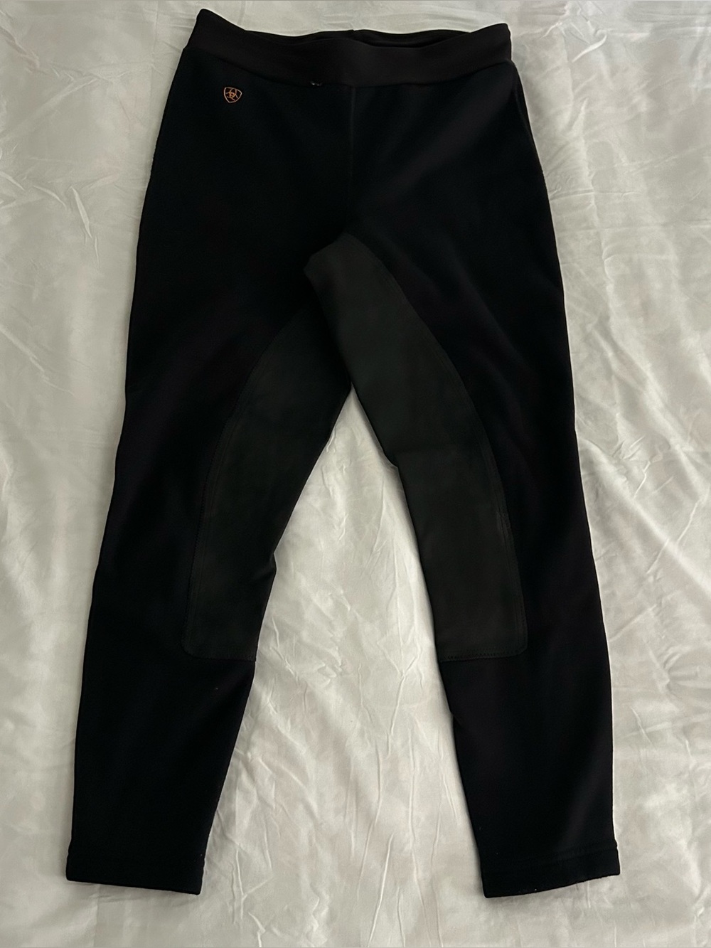Ariat Equestrian Breeches Riding Pants Women Large Black Pockets Pull-on Stretch